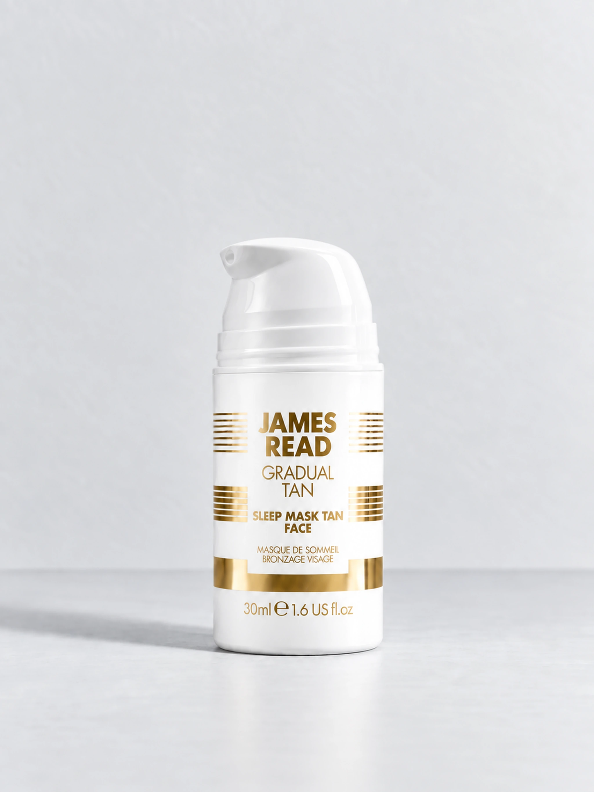 James Read Sleep Mask Tan Face с золотой маркировкой